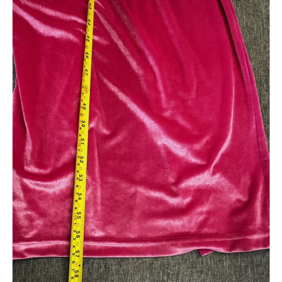 With Harper Lu Ruched Velvet Maxi Dress Pink  Fuchsia Size S - Picture 5 of 11